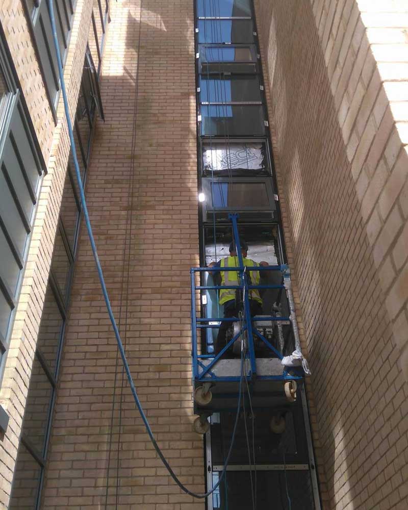 cradle scaffolding tower block