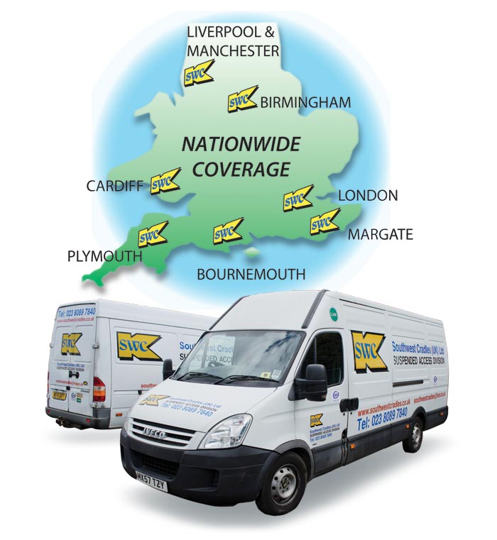 south west cradles area covered map